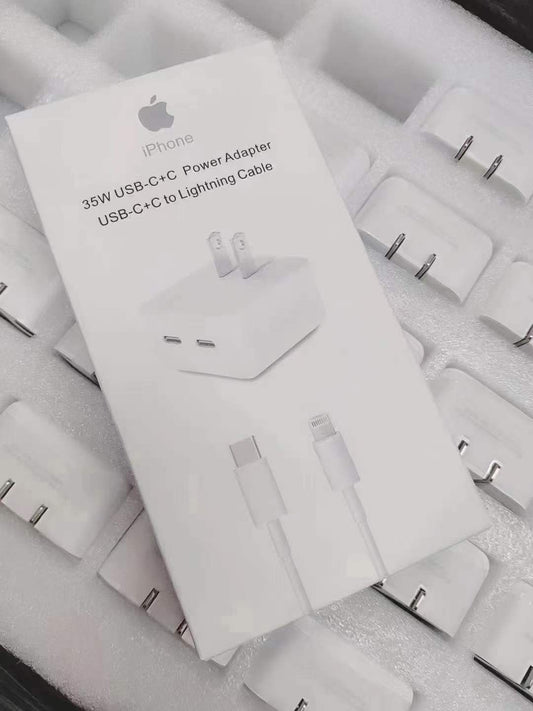 Cargador Doble USB-C/ LIGHTING con Cable – Carga Rápida