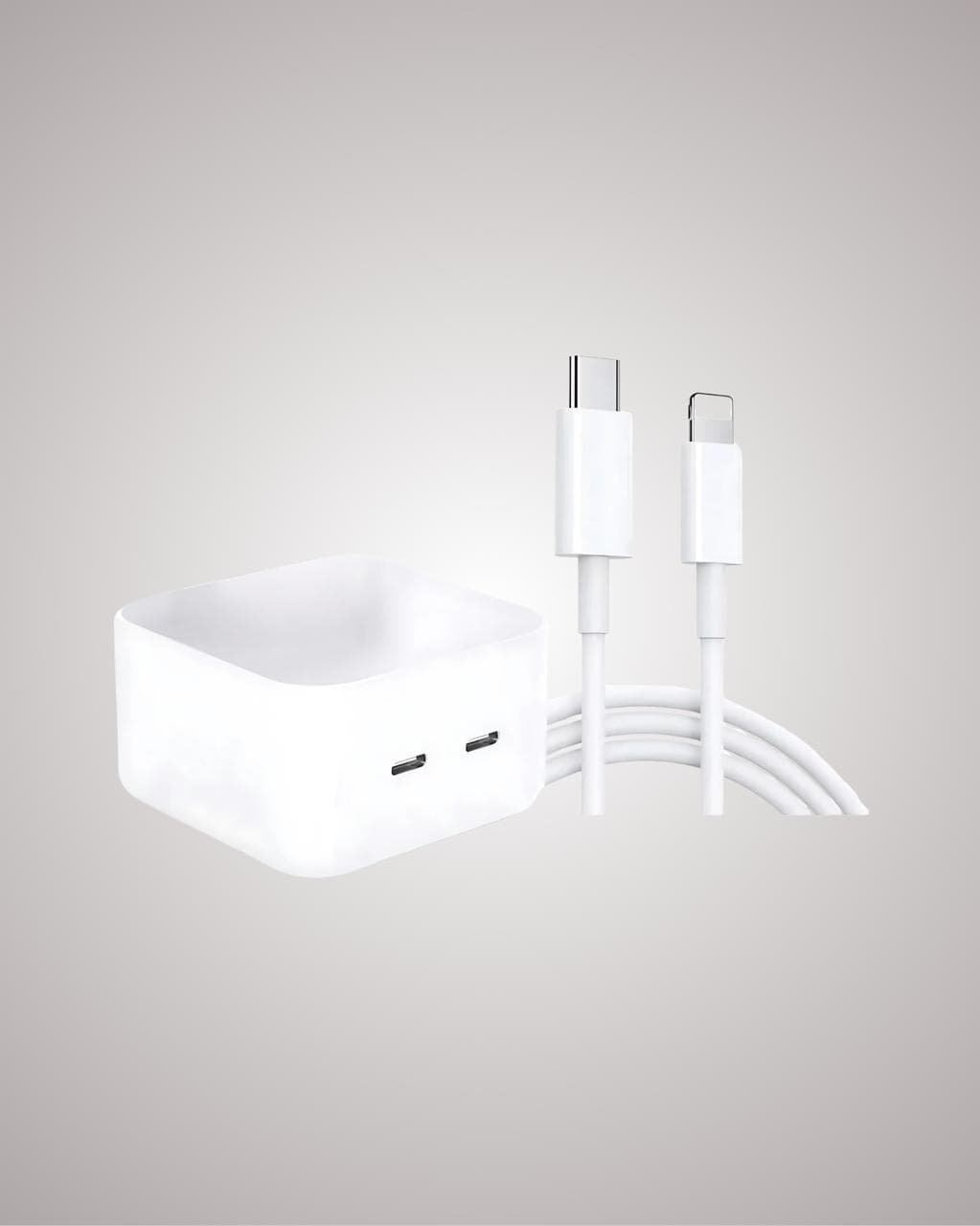 Cargador Doble USB-C/ LIGHTING con Cable – Carga Rápida